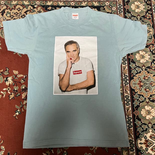 슈프림 모리세이 소라색 티셔츠 M