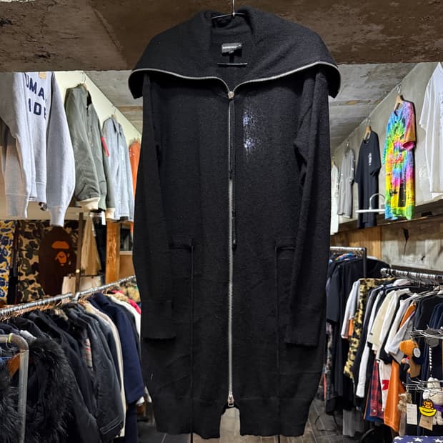 EMPORIO ARMANI 아르마니 2way 오픈 카라 니트집업