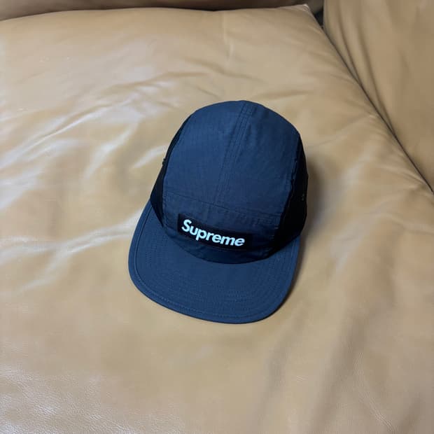 Supreme 슈프림 왁스드 립스탑 블랙 캠프캡 모자 (Black)