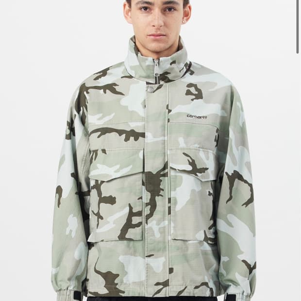 칼하트wip 카모 자켓 가먼트 워시드 m