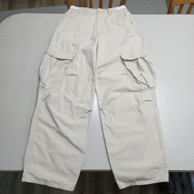 27 OOT 825 하이웨이스트 와이드카고 베이지 27-585