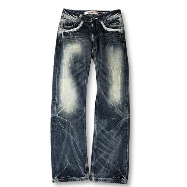 (30) 에비수 진청 워싱 포인트 데님 팬츠