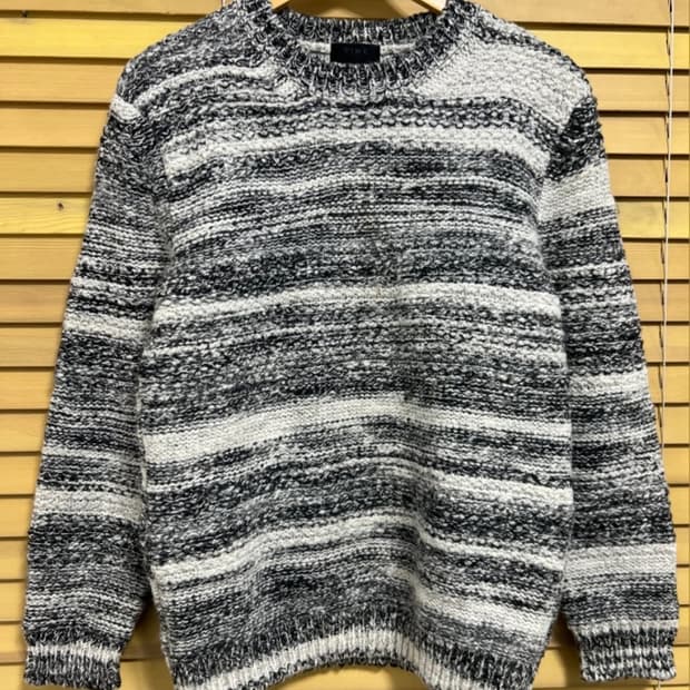 타임 남성 스트라이프패턴 울니트

