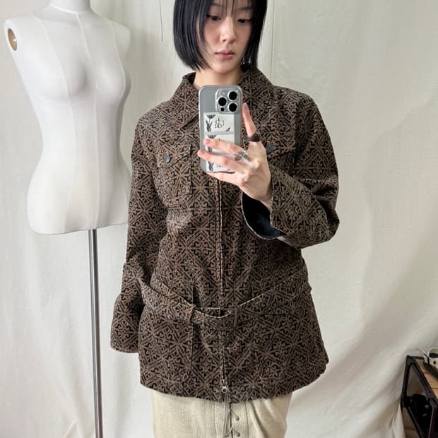 +Rico Hiroko Bis 코듀로이 패턴 자켓