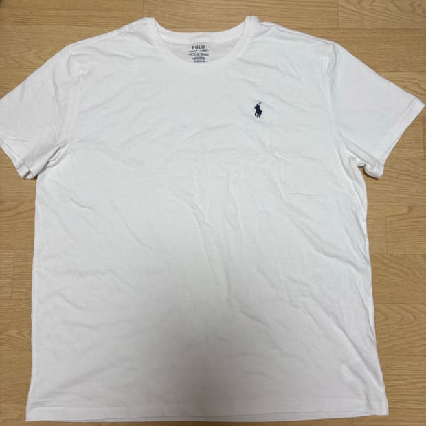 폴로 랄프 로렌 클래식 화이트 크루넥 티셔츠