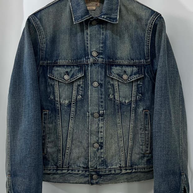 폴로 랄프로렌 멕시코 페이드 워싱 데님 트러커 자켓