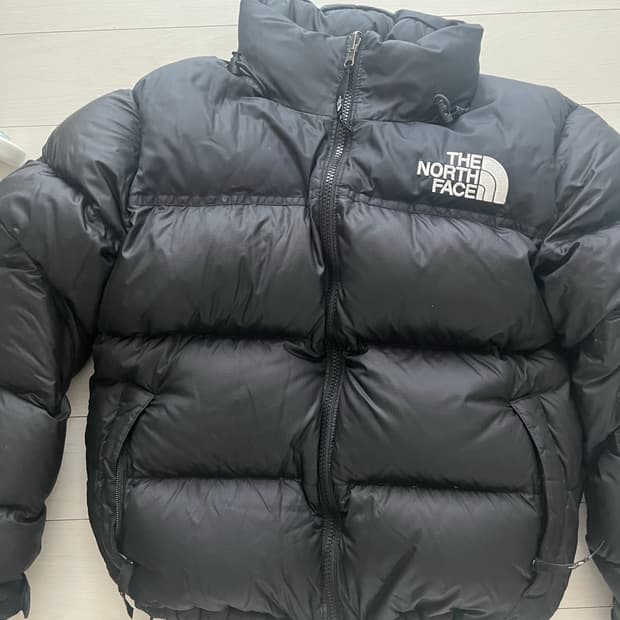 노스페이스 눕시 숏패딩 블랙