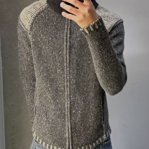 아르마니 익스체인지 울 니트집업