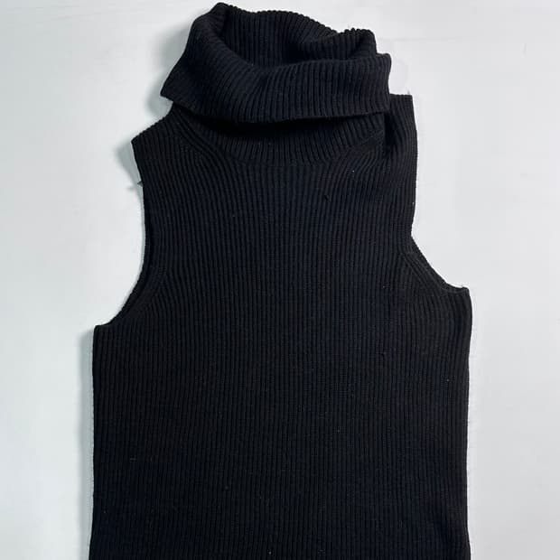 폴로 랄프로렌 울 터틀넥 레더포켓 원피스