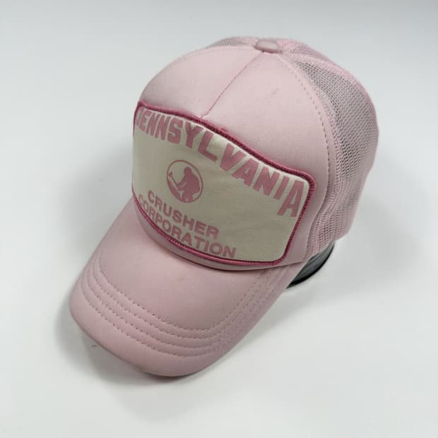 VTG 빈티지 펜실베니아 핑크 메쉬 볼캡 모자