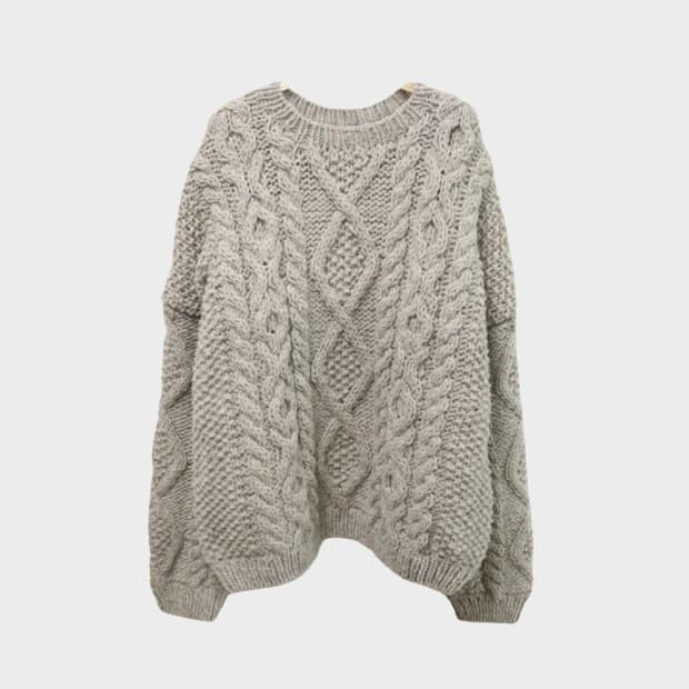 KAGURE RERUVIAN KINT 울 꽈배기 니트 61949