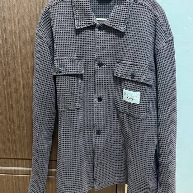 Brain Dead Waffle Button Front Shirt