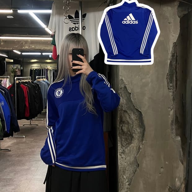 아디다스 첼시 축구 유니폼 져지 슬리브 블루 100 #csz2804