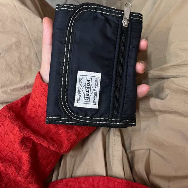 PORTER 포터 스티치 지갑 블랙