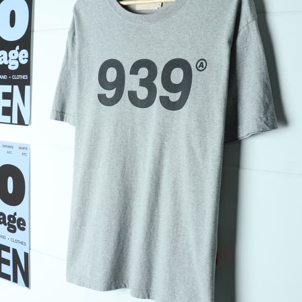(M-L) 아카이브 볼드 반팔 티셔츠 오버핏 그레이 스트릿-H34688
