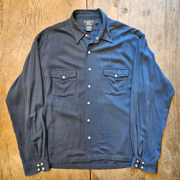 더블알엘  레이온 개버딘 셔츠 자켓