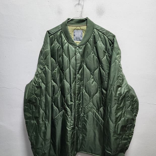 GAP 갭 카키 퀼팅 경량패딩 XL