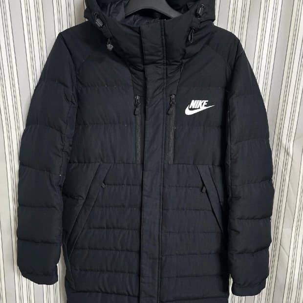 (90) 나이키 남성 다운 후드파카 롱패딩807394-011
