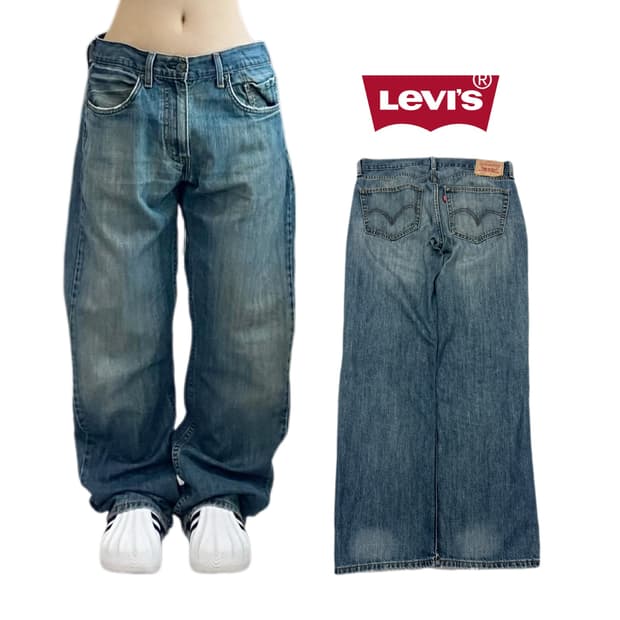 리바이스 559 새깅 워싱 스케이터 와이드 데님팬츠