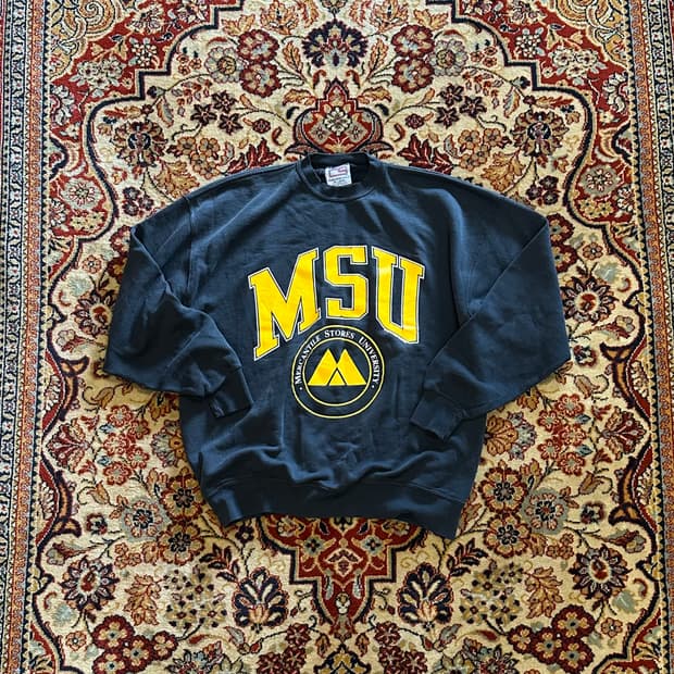 90s CRABLE "MSU" 유니버시티 헤비웨이트 스웻셔츠 - XXL