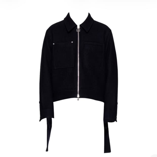 23FW 우영미 벨티드 울 점퍼 블랙 46