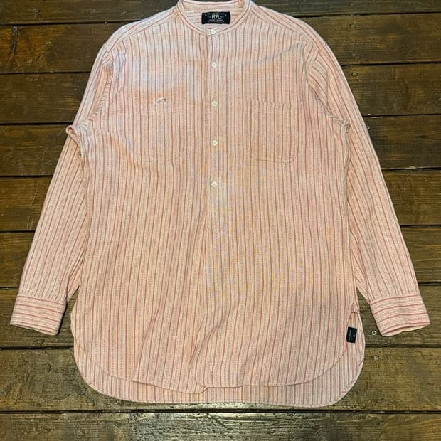 더블알엘 Double RRL 밴드칼라 스트라이프 워크셔츠
