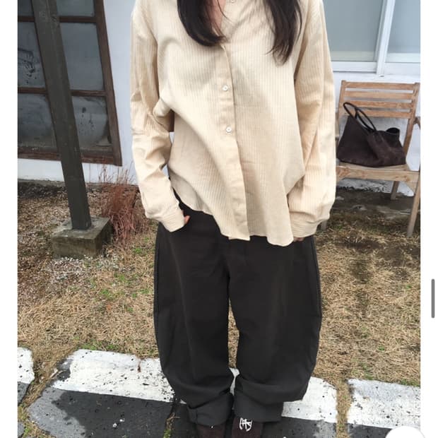 이도씨 커브드 팬츠 (s)(카키)