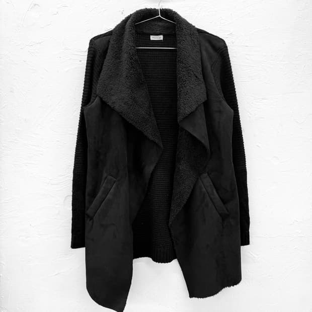 water&leaf 스웨이드 니트 가디건