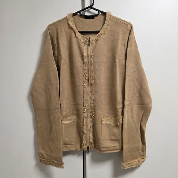 Charm duet 웨스턴 울혼방 니트 집업 M-L