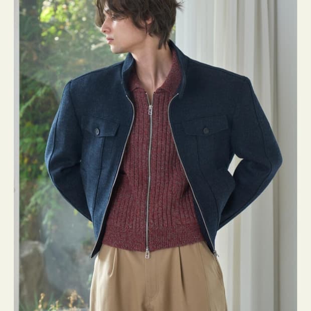 웨이비니스 해링턴 자켓 네이비[1]