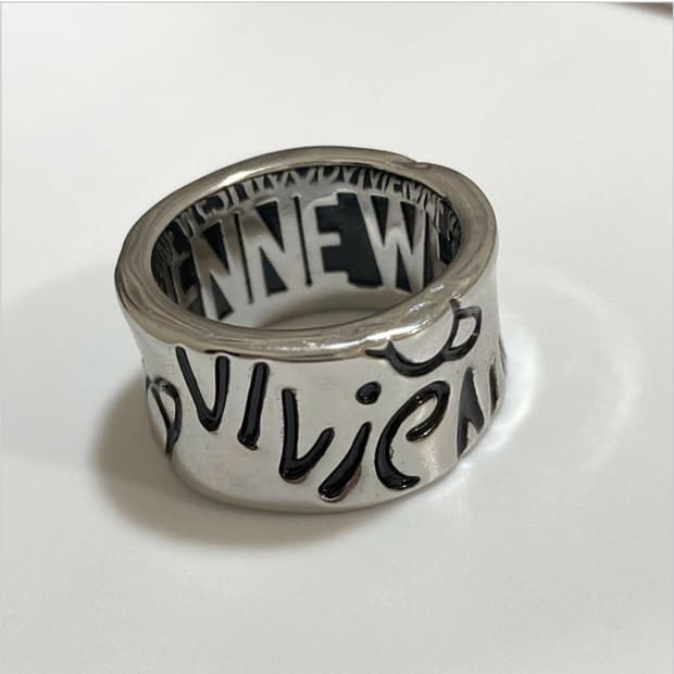 비비안웨스트우드 아카이브 레터링 로고링 반지