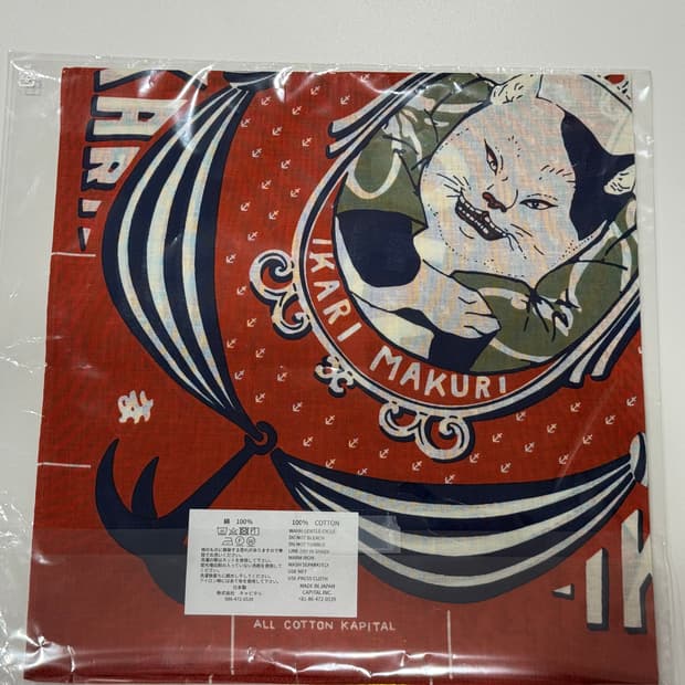 캐피탈 손수건 반다나 앵그리 이카리마쿠리 새제품 