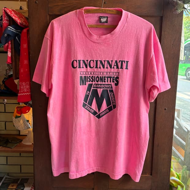 90’s Screen Stars Pink Tee Made in U.S.A