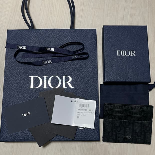 디올 오블리크 카드지갑 블랙 풀구성품