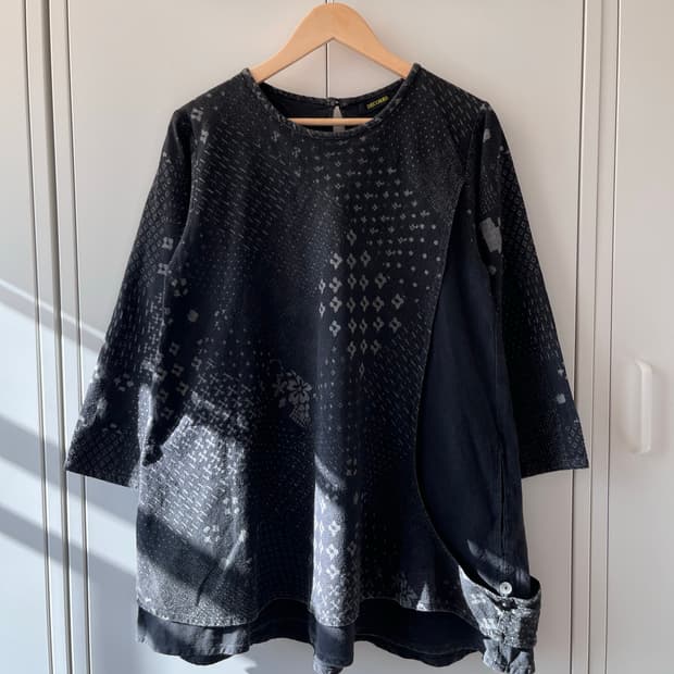 Decorer 패턴 레이어드 미디 원피스