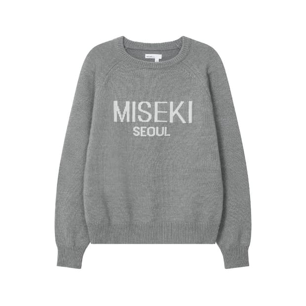 Misekiseoul logo knit GREY