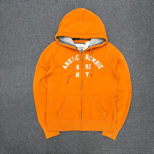 착샷O 아베크롬비 오렌지 후드집업