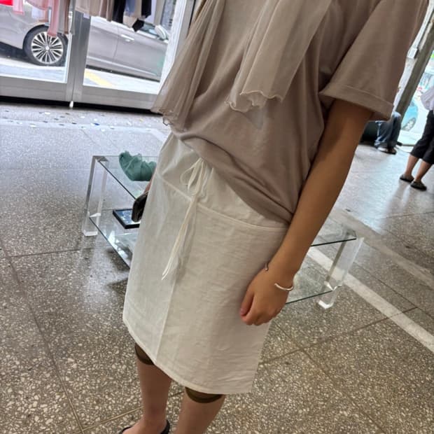 브리즈 아카이브 포플린 스커트+ 시어 카프리 팬츠