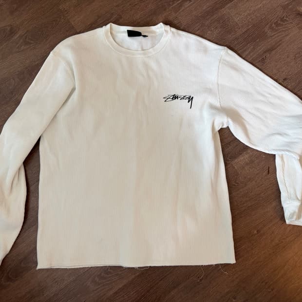 스투시 써멀 Stussy LS Thermal T-Shirt Natural