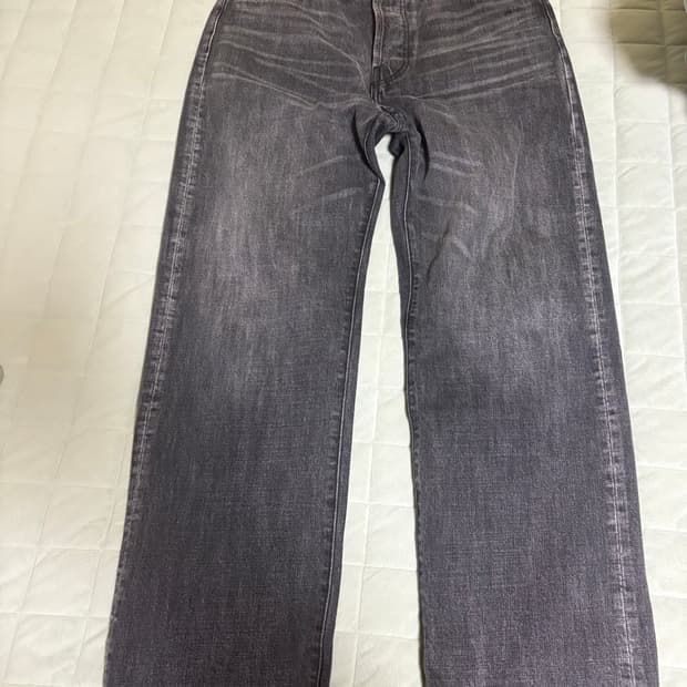 아웃스탠딩 셀비지 블랙진 흑청