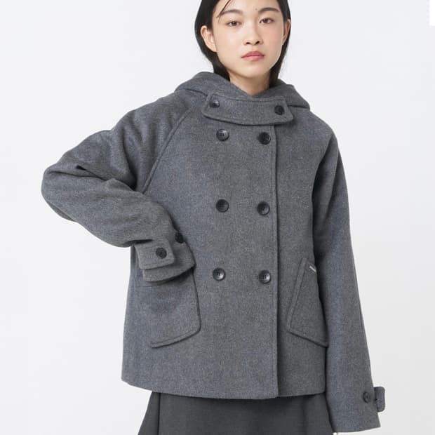 미세키서울 더블버튼코트 차콜