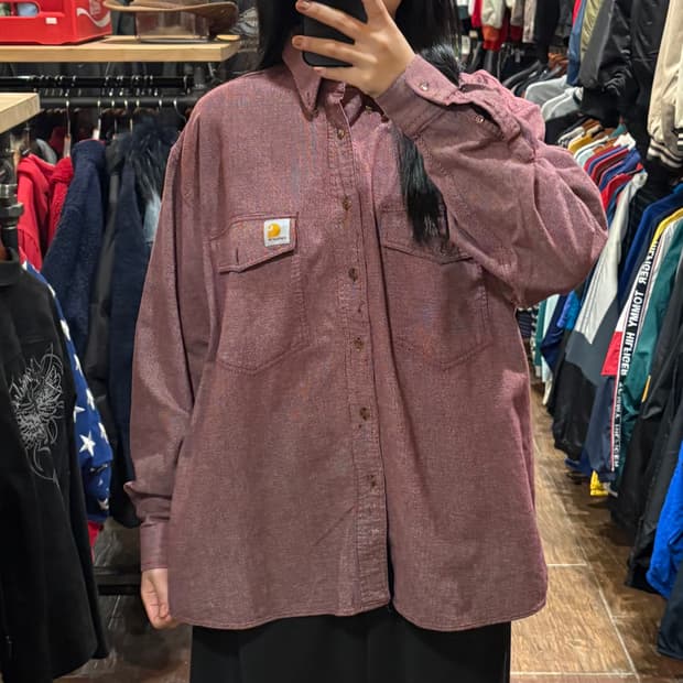 [HI] Carhartt 칼하트 투포켓 긴팔셔츠 레드