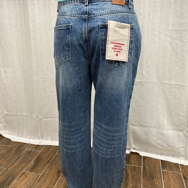 커버낫 클로버하트 스트레이트 데님 팬츠