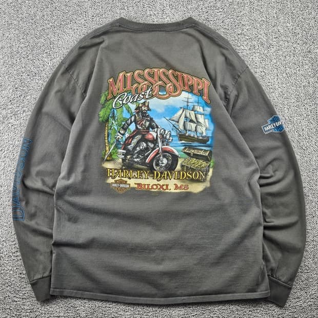 할리데이비슨 미시시피 빌록시 MS 롱 슬리브 ( XL ) / 11535