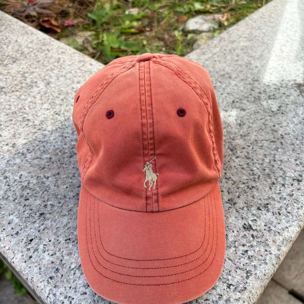 90s Polo RL 폴로 랄프로렌 페이딩 볼캡 (orange)