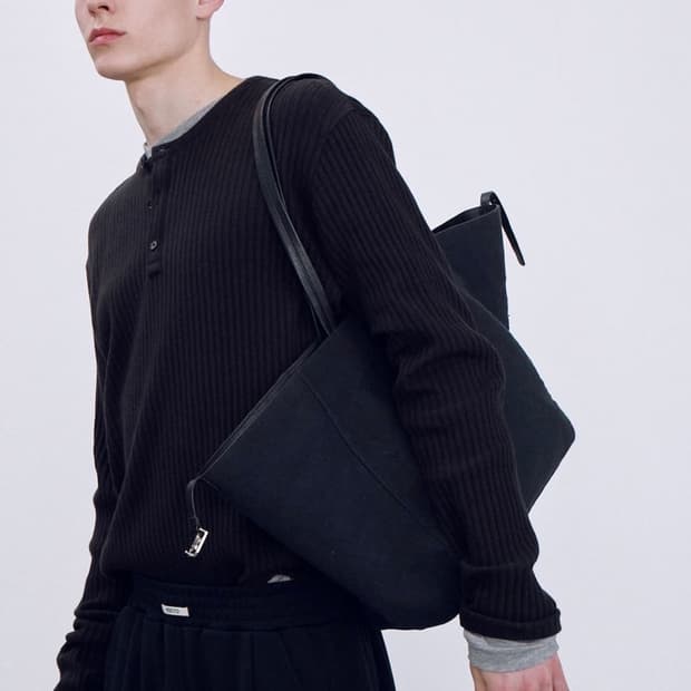 렉토 RC 로고 자카드 패치 헨리넥 블랙 M