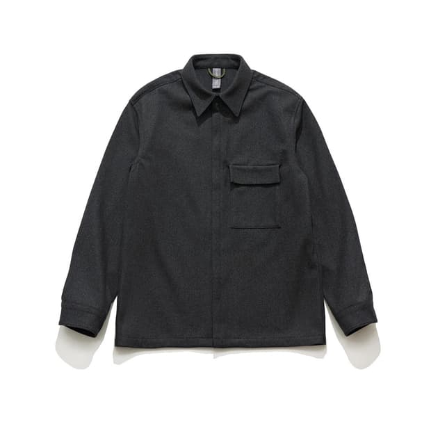 Unaffected Zip-up Shirt Charcoal