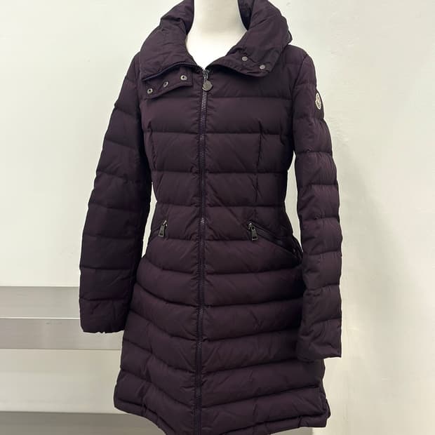 몽클레어 플라메뜨 버건디 롱패딩