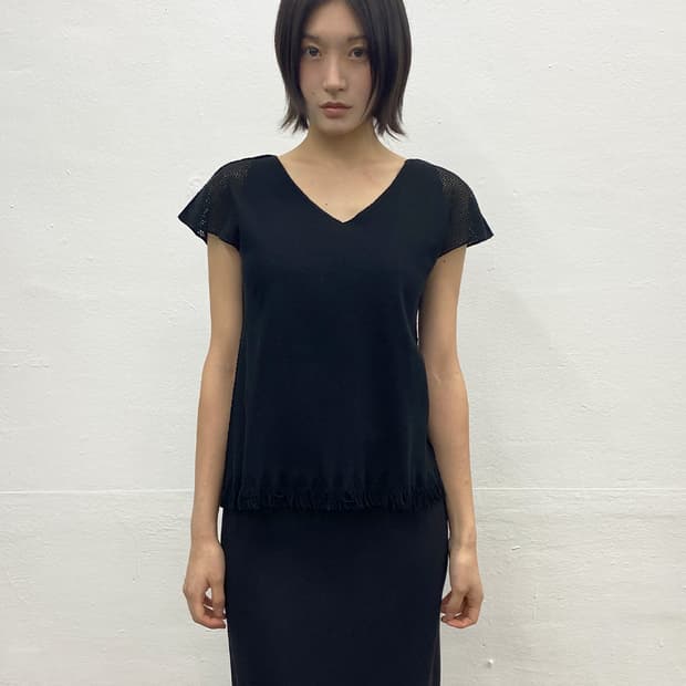 이세이 미야케 페테 2009S/S 프린지 디테일 탑