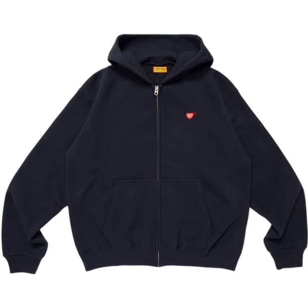 [XL] 휴먼메이드 클래식 집업 스웨트 후드 네이비